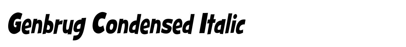 Genbrug Condensed Italic